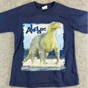 Vintage Disney Dinosaur Aladar Shirt Kids M/8 Blue Iguanodon Animal Print Movie